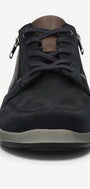 Heren veterschoenen-Blauw suède/nubuck