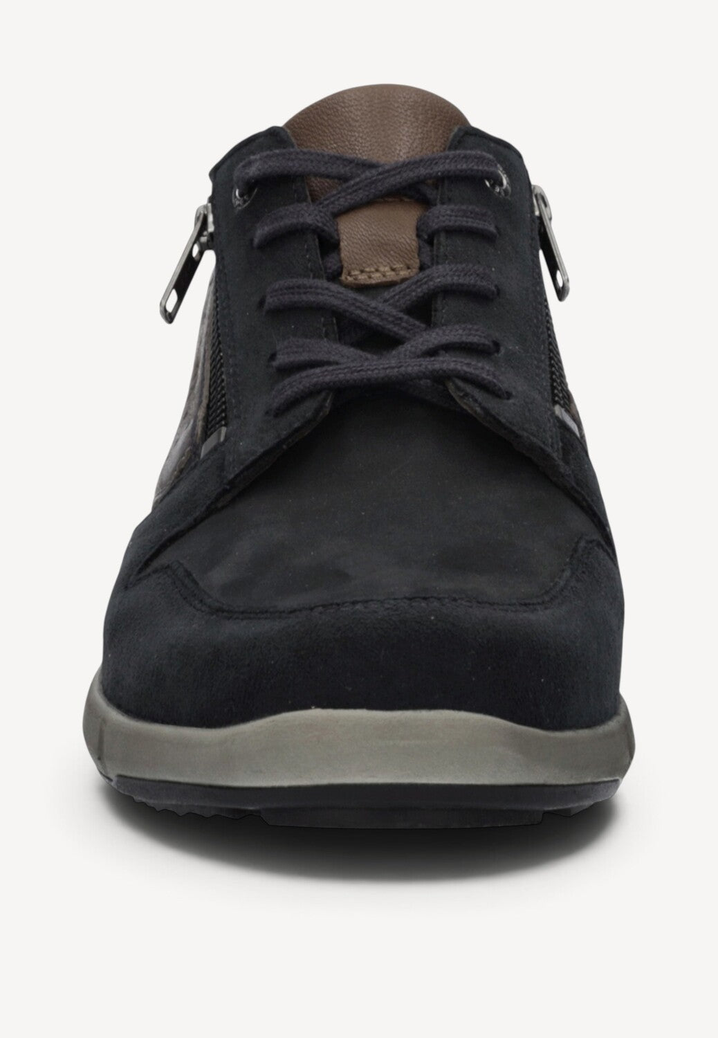 Heren veterschoenen-Blauw suède/nubuck