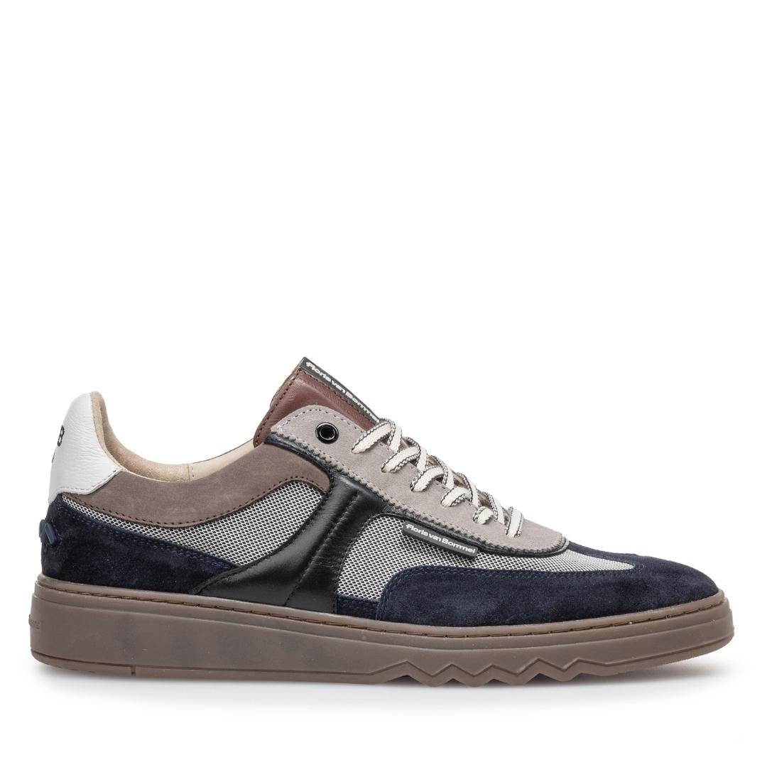 Heren veterschoenen-Blauw combi kleur