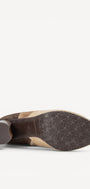 DAMES BOOTS+KORT LAARS-Beige combi kleur