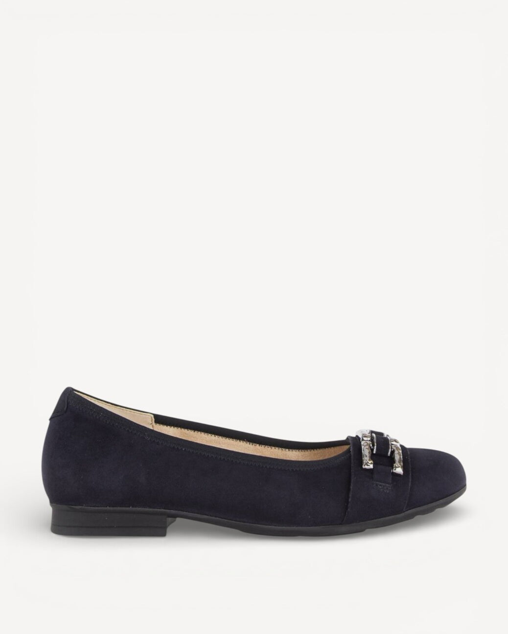 BALLERINAS + PUMPS-Blauw suède/nubuck