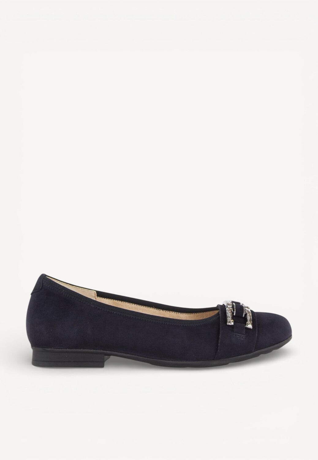 BALLERINAS + PUMPS-Blauw suède/nubuck