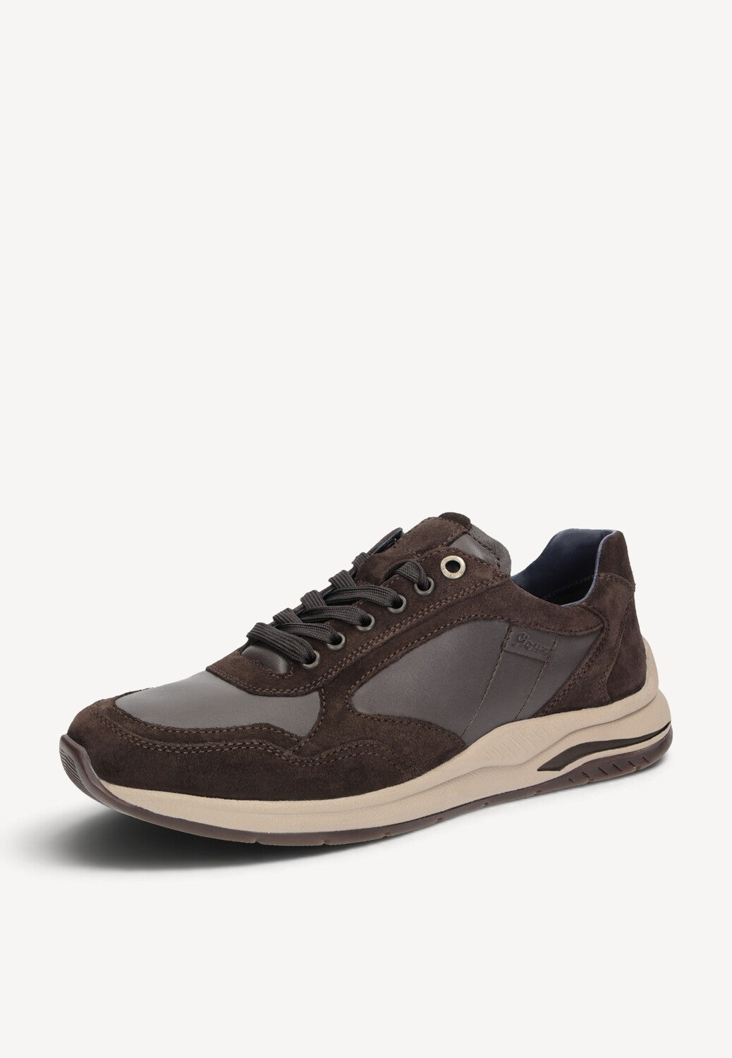 Heren veterschoenen-Bruin combi kleur