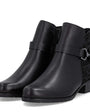 DAMES BOOTS+KORT LAARS-Zwart leer