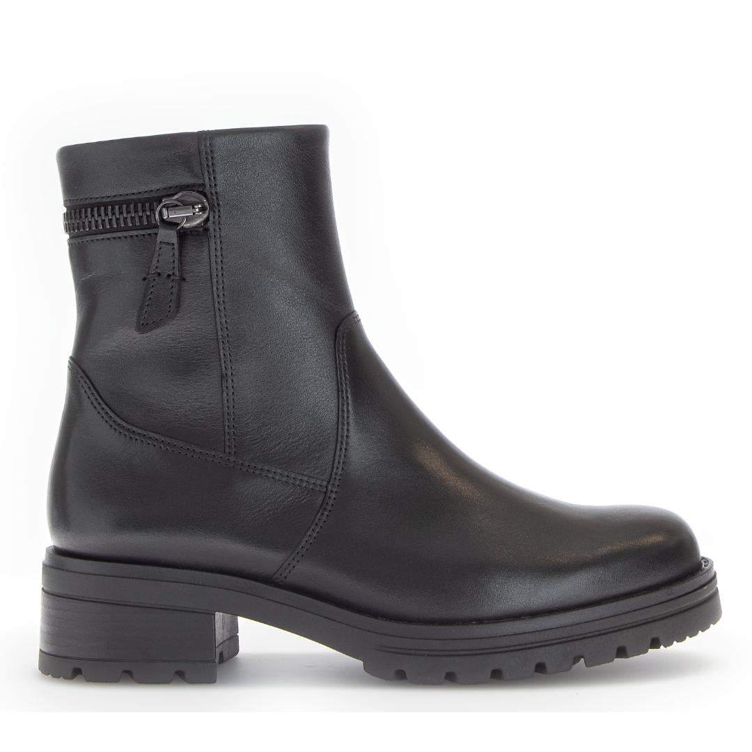 DAMES BOOTS+KORT LAARS-Zwart leer