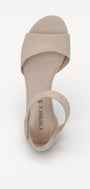 DAMES OPEN SCHOENEN-Beige suède/nubuck