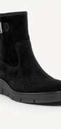 DAMES BOOTS+KORT LAARS-Zwart suède