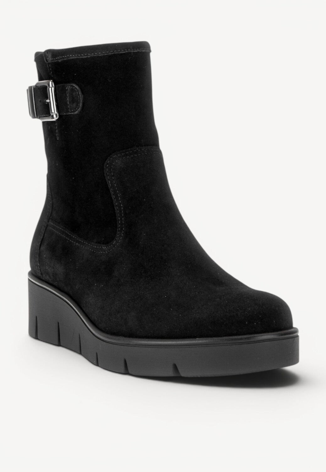 DAMES BOOTS+KORT LAARS-Zwart suède