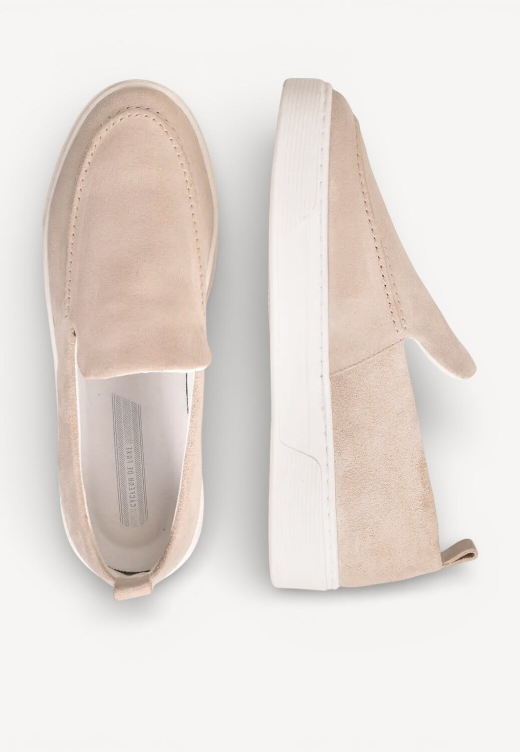 Heren veterschoenen-Beige suède/nubuck