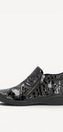 DAMES BOOTS+KORT LAARS-Zwart leer