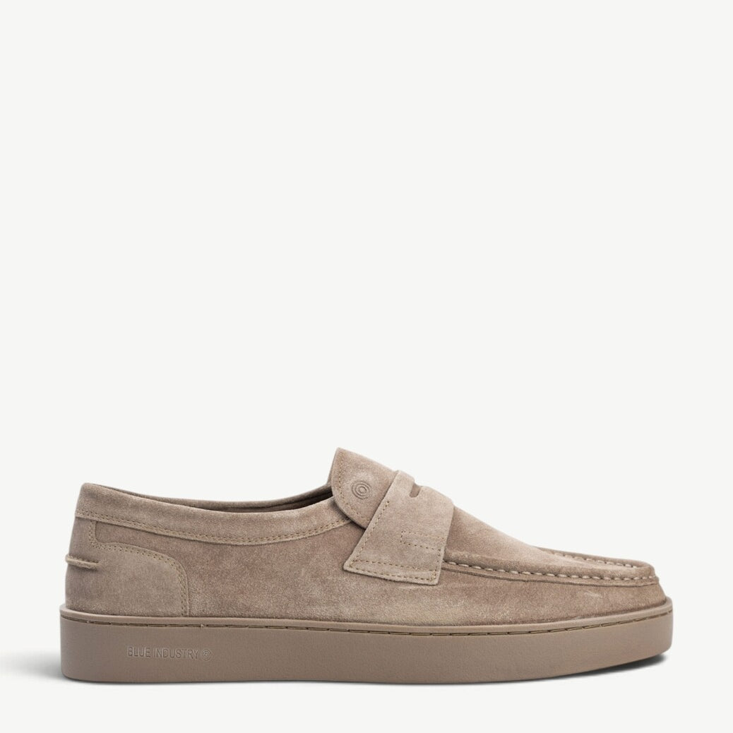 Heren instapper-Beige suède/nubuck