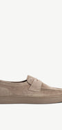 Heren instapper-Beige suède/nubuck