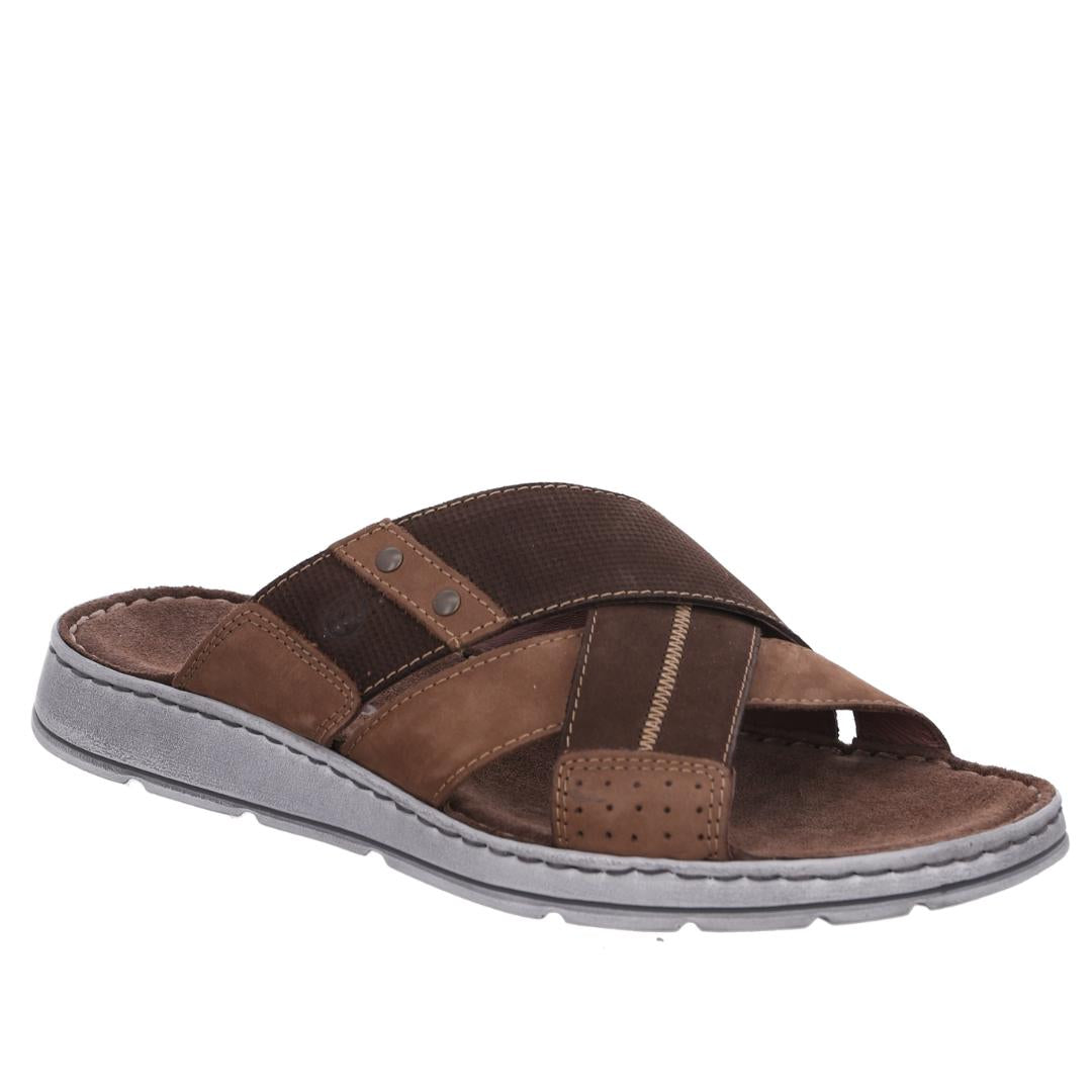 HE SLIPPER/SAND-Bruin suède