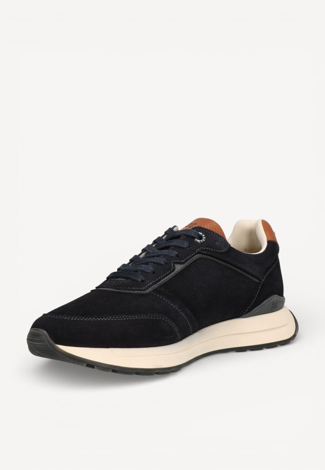 Heren veterschoenen-Blauw suède/nubuck