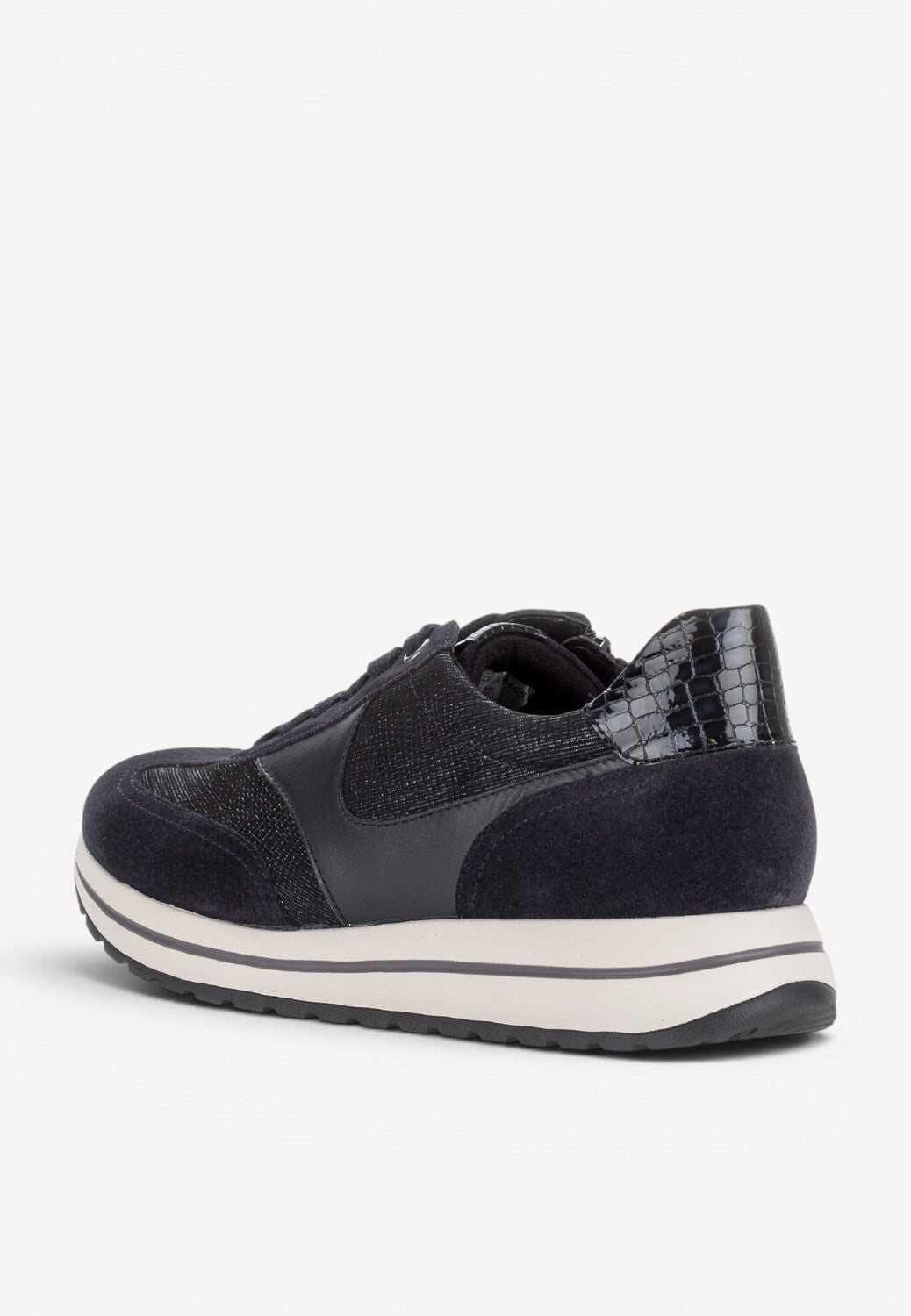 DAMES SPORTIEVE VETERSCHO-Blauw suède/nubuck