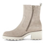 DAMES BOOTS+KORT LAARS-Beige suède/nubuck
