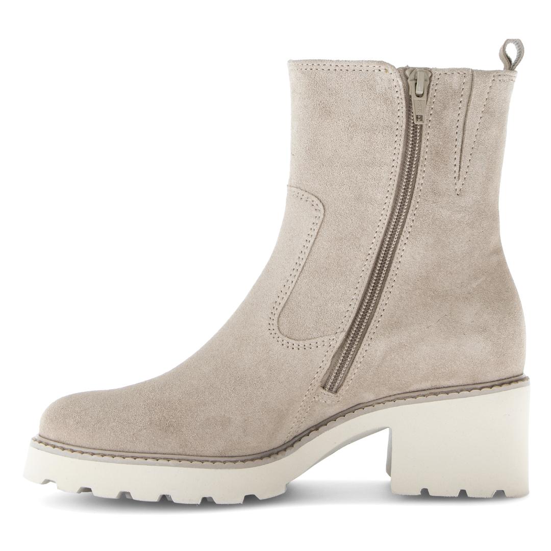 DAMES BOOTS+KORT LAARS-Beige suède/nubuck
