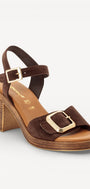 DAMES OPEN SCHOENEN-Bruin suède