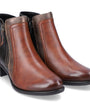 DAMES BOOTS+KORT LAARS-Bruin leer