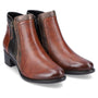 DAMES BOOTS+KORT LAARS-Bruin leer