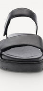 DAMES OPEN SCHOENEN-Zwart leer