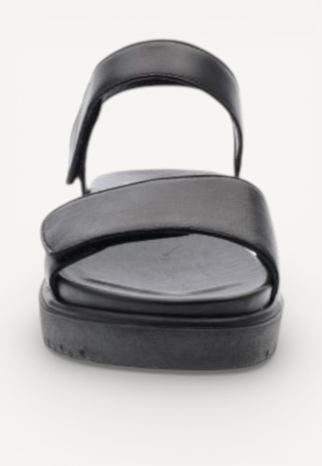 DAMES OPEN SCHOENEN-Zwart leer