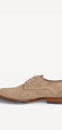 Heren veterschoenen-Beige suède/nubuck
