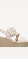 DAMES OPEN SCHOENEN-Beige suède/nubuck