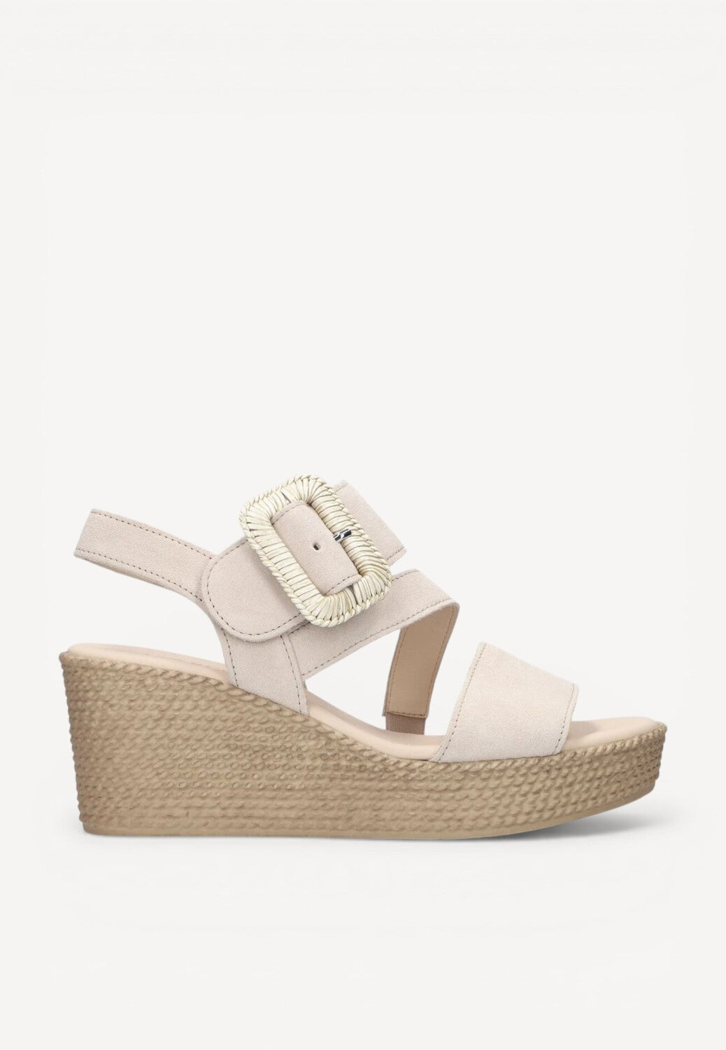 DAMES OPEN SCHOENEN-Beige suède/nubuck