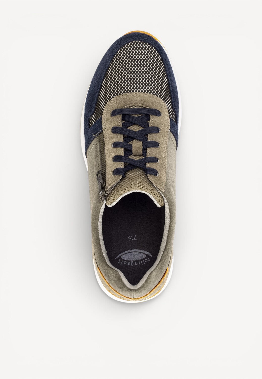 Heren veterschoenen-Blauw combi kleur