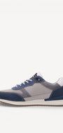 Heren veterschoenen-Blauw combi kleur