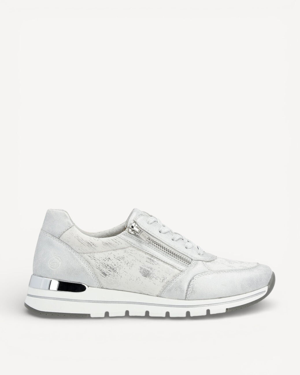 DAMES SPORTIEVE VETERSCHO-Zilver leer