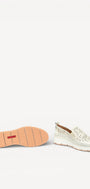 DAMES INSTAPSCHOENEN-Wit leer