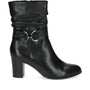 DAMES BOOTS+KORT LAARS-Zwart leer