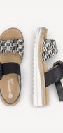 DAMES OPEN SCHOENEN-Zwart combi kleur