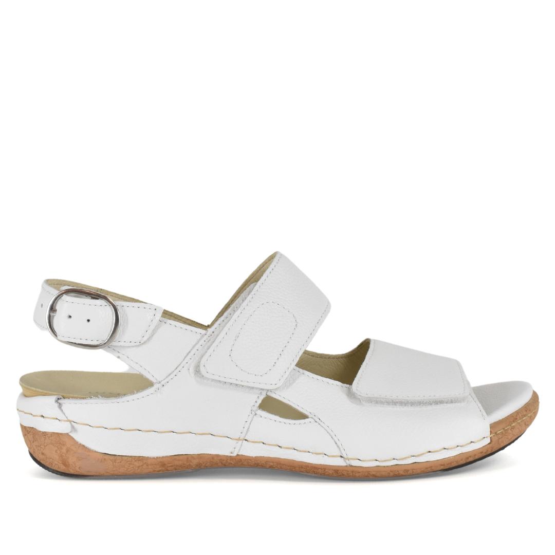 DAMES OPEN SCHOENEN-Wit leer