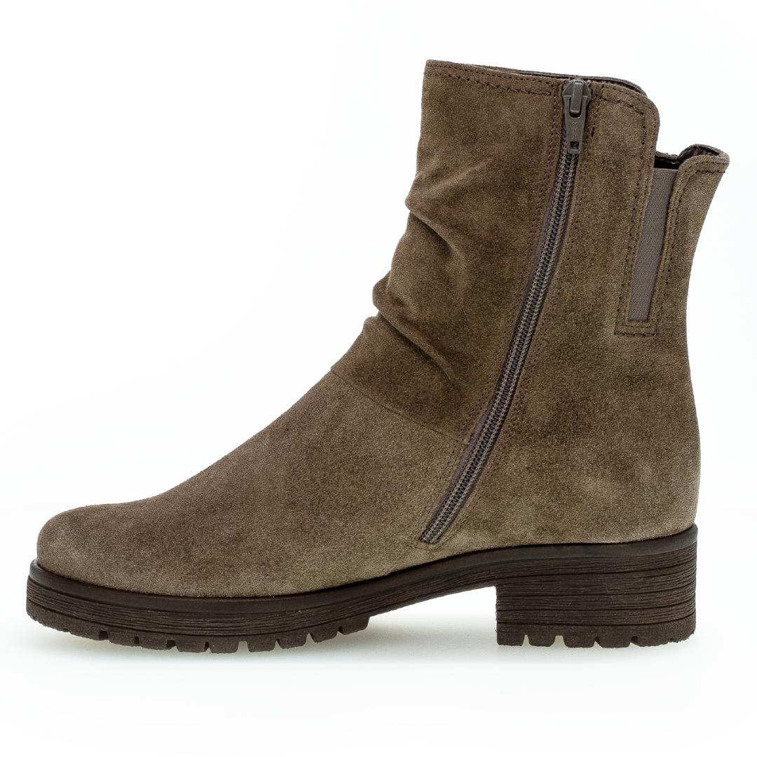 DAMES BOOTS+KORT LAARS-Beige suède/nubuck