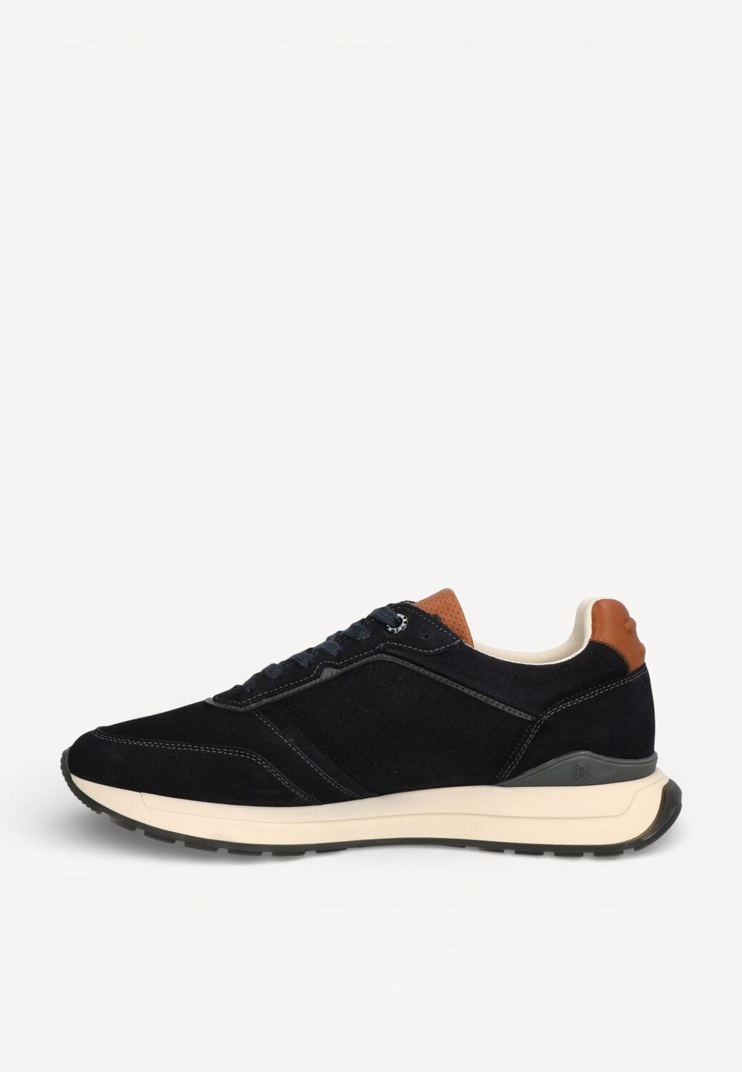 Heren veterschoenen-Blauw suède/nubuck