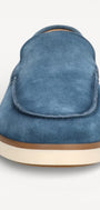 Heren instapper-Blauw suède/nubuck