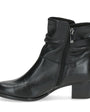 DAMES BOOTS+KORT LAARS-Zwart leer