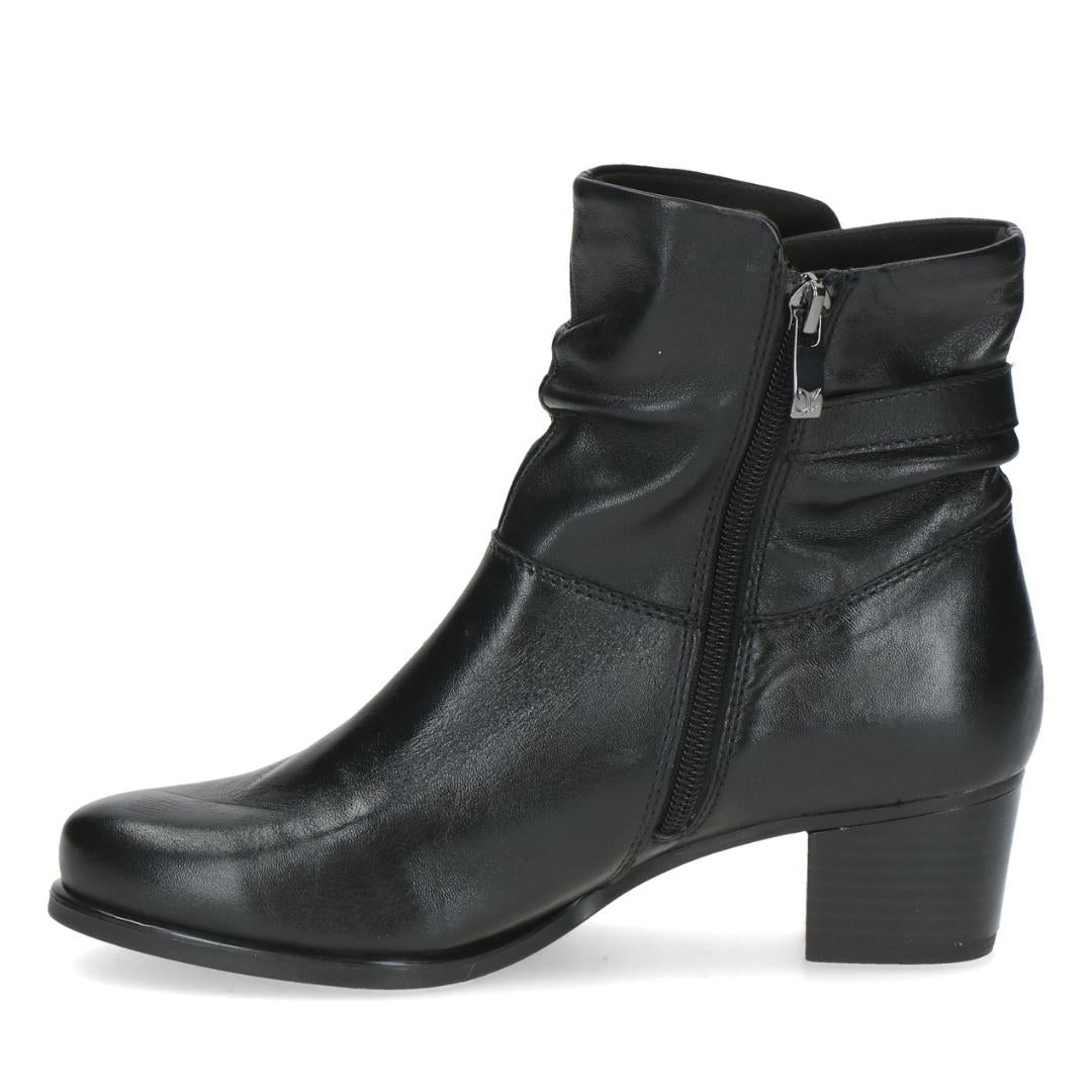 DAMES BOOTS+KORT LAARS-Zwart leer