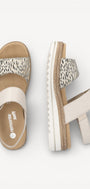 DAMES OPEN SCHOENEN-Beige combi kleur