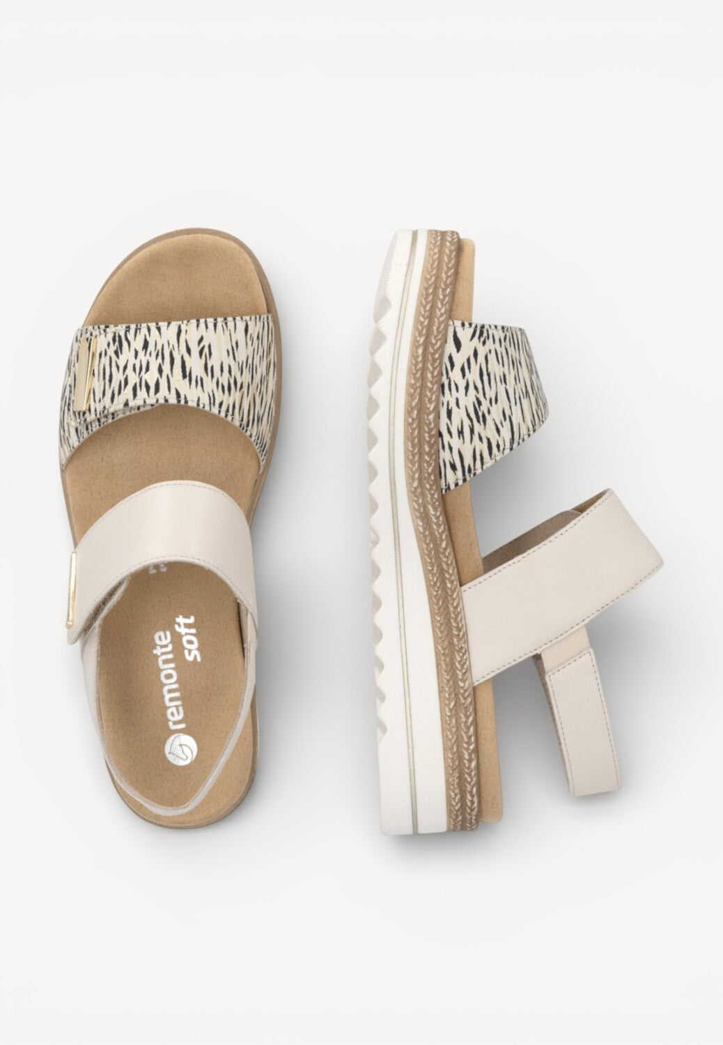DAMES OPEN SCHOENEN-Beige combi kleur