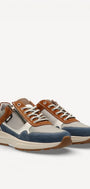 Heren veterschoenen-Blauw combi kleur