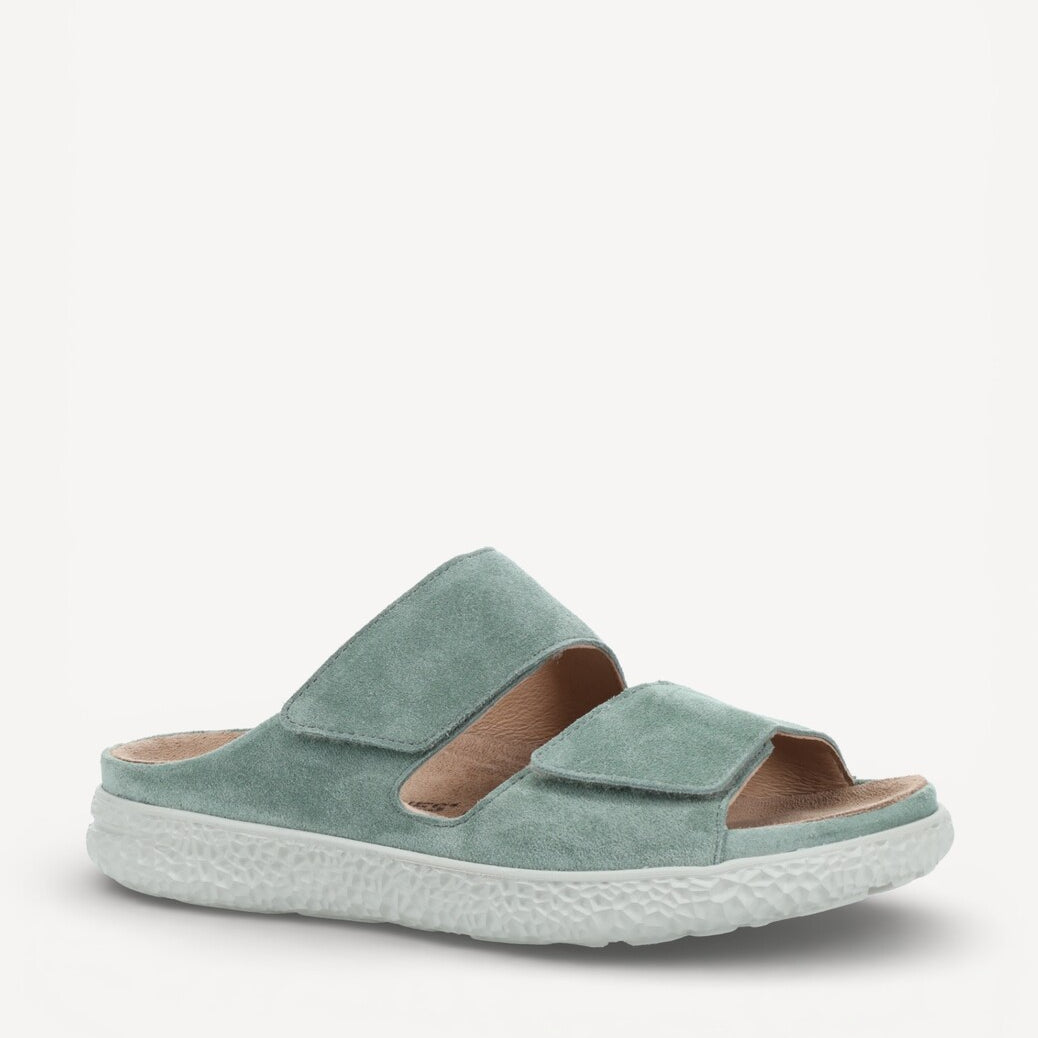 DAMES OPEN SCHOENEN-Groen suède/nubuck