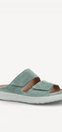 DAMES OPEN SCHOENEN-Groen suède/nubuck