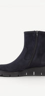 DAMES BOOTS+KORT LAARS-Blauw suède/nubuck