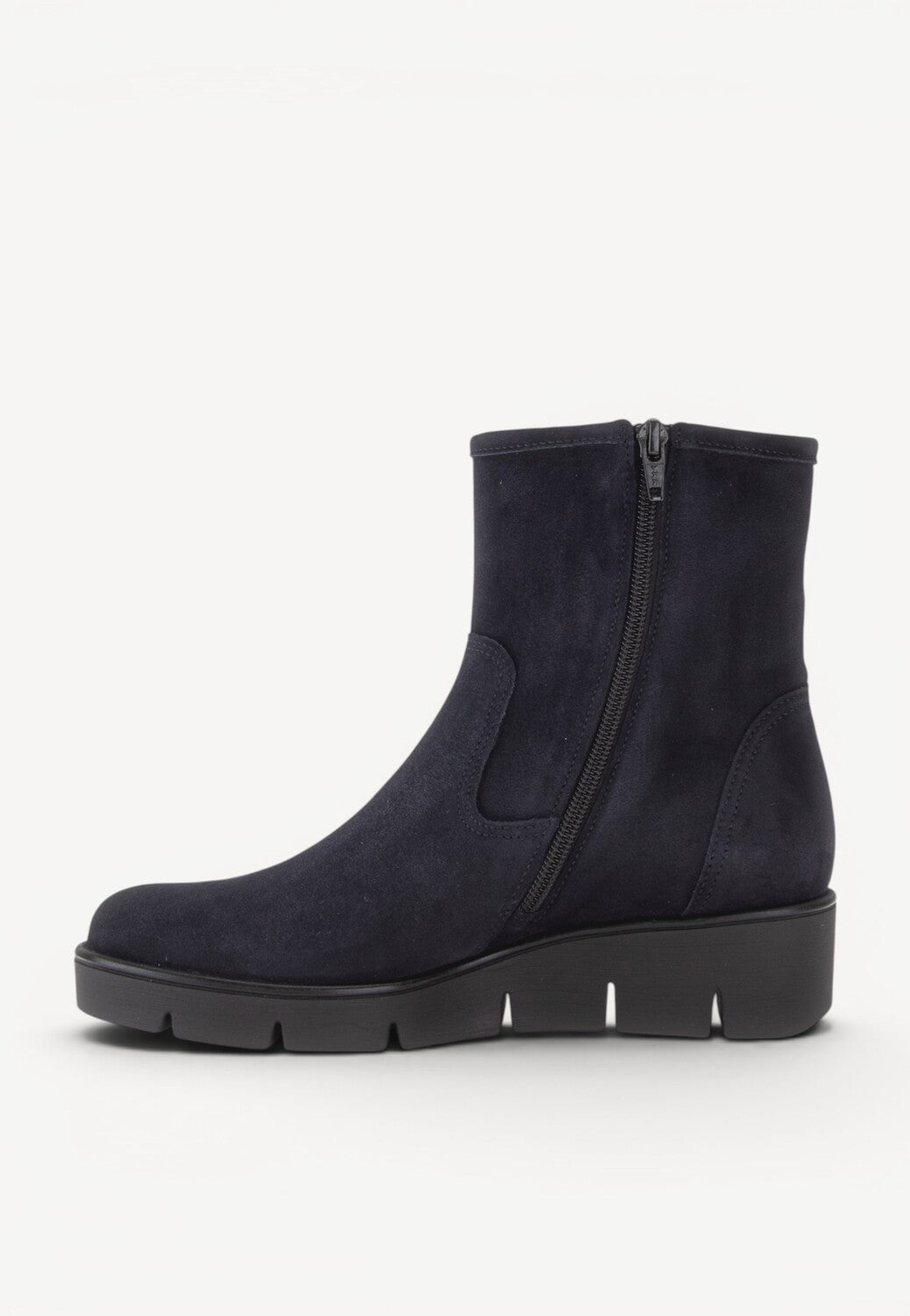 DAMES BOOTS+KORT LAARS-Blauw suède/nubuck