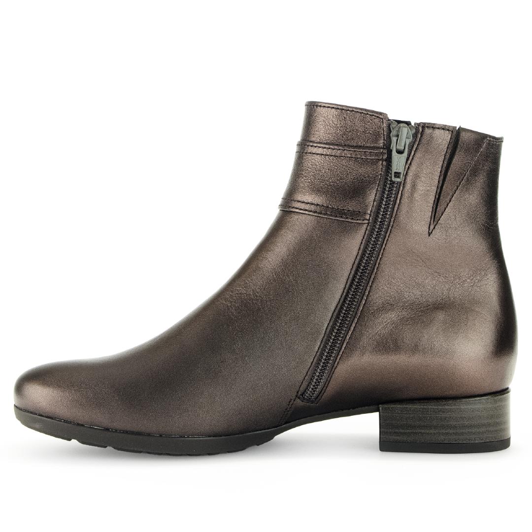 DAMES BOOTS+KORT LAARS-Brons leer