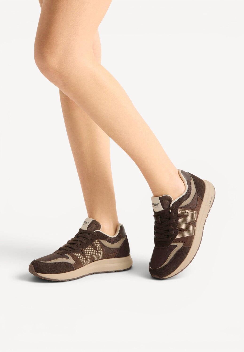 DAMES SPORTIEVE VETERSCHO-Bruin combi kleur